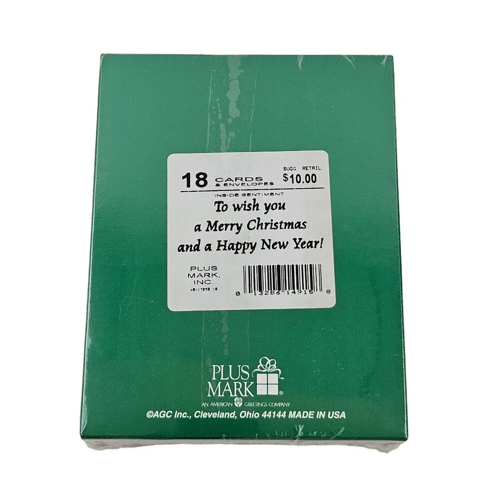 Plus Mark Christmas Cards Envelopes Set Of 18 Sealed Box American Greetings